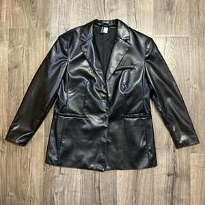 H&M leather blazer